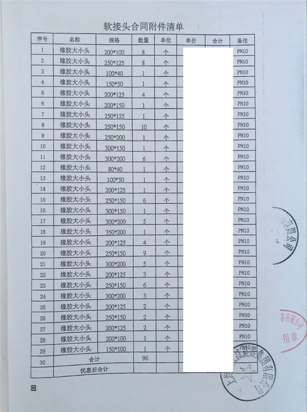 【案例】重慶水上公園項目使用同心異徑橡膠接頭、大小頭